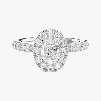 Fidelity Oval Diamond Wedding Ring (0.50 ct)